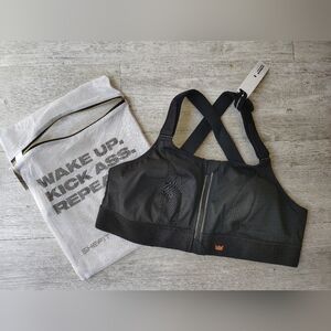 Black Sports Bra with Zipper
